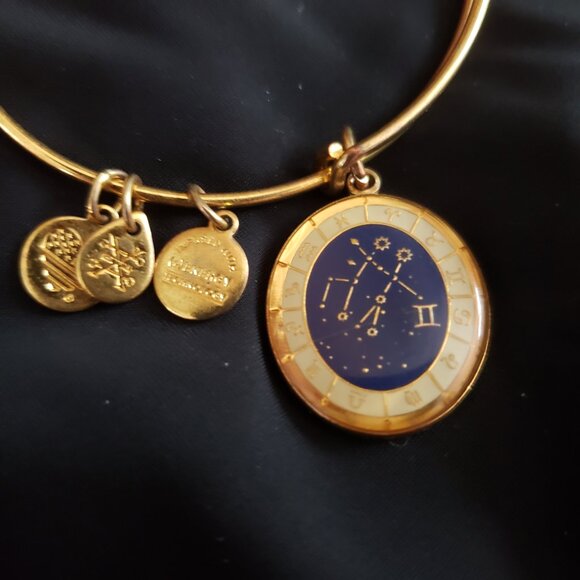Alex and Ani Jewelry - Alex & Ani  Gold Gemini Celestial Wheel Charm Bangle     347